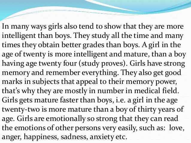 Mmf sex with wife Studies to show girls mature faster than boys